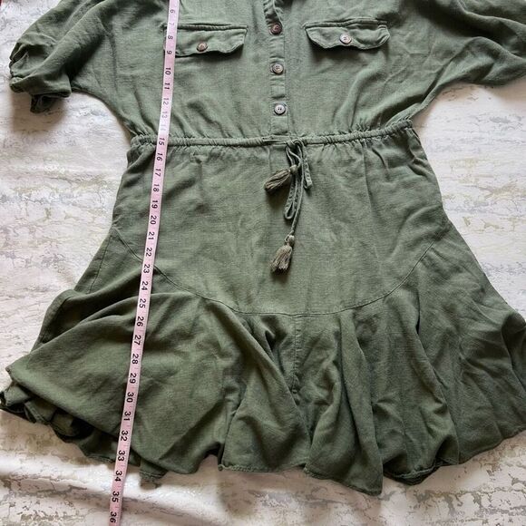 Grace + Karma Linen Blend button front dress - Picture 9 of 11